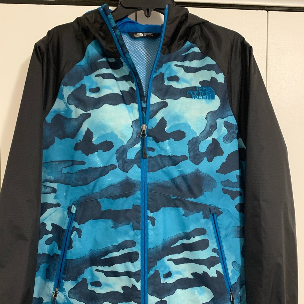 The North Face Blue Camo Raincoat